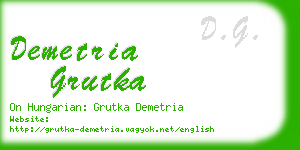 demetria grutka business card